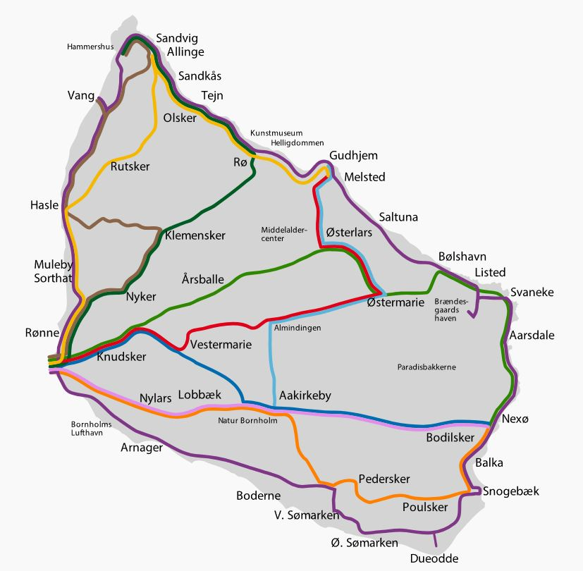 Busnetz auf Bornholm