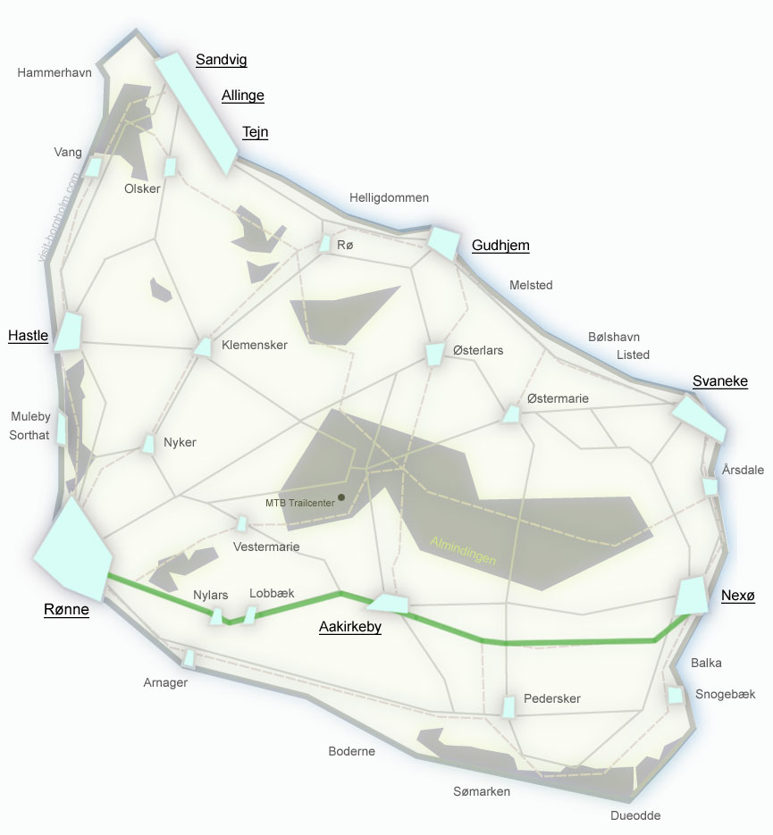 Kort over rute 21
