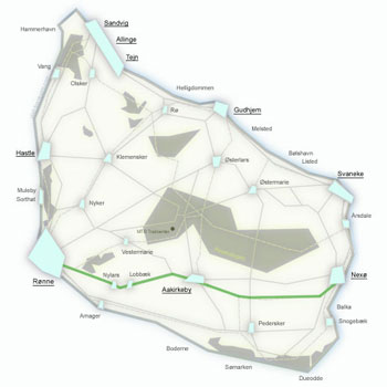 Cykelrute 21 Bornholm – fra Rønne til Nexø via Aakirkeby