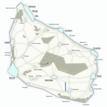 Cykelrute 24 Bornholm – forbindelse mellem rute 10 og 21 ved Pedersker